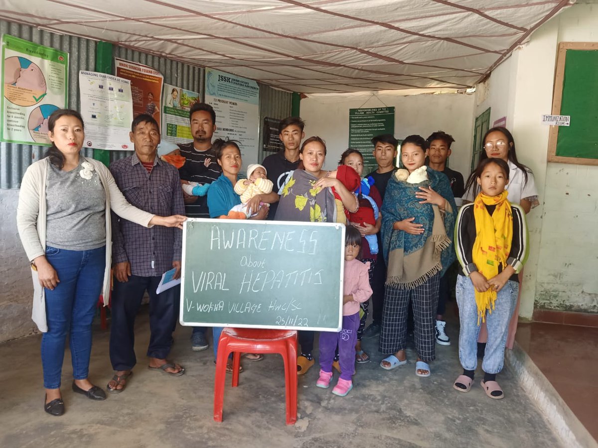 Chos_Rhts's tweet photo. Beneficiaries being sensitized on causes, symptoms &amp; prevention of Viral Hepatitis at various health centres  by health workers across #Wokha district in the month of November.
@NagalandNhm @HealthNagaland @MyGovNagaland #ViralHepatitis https://t.co/zQ0orCDV43