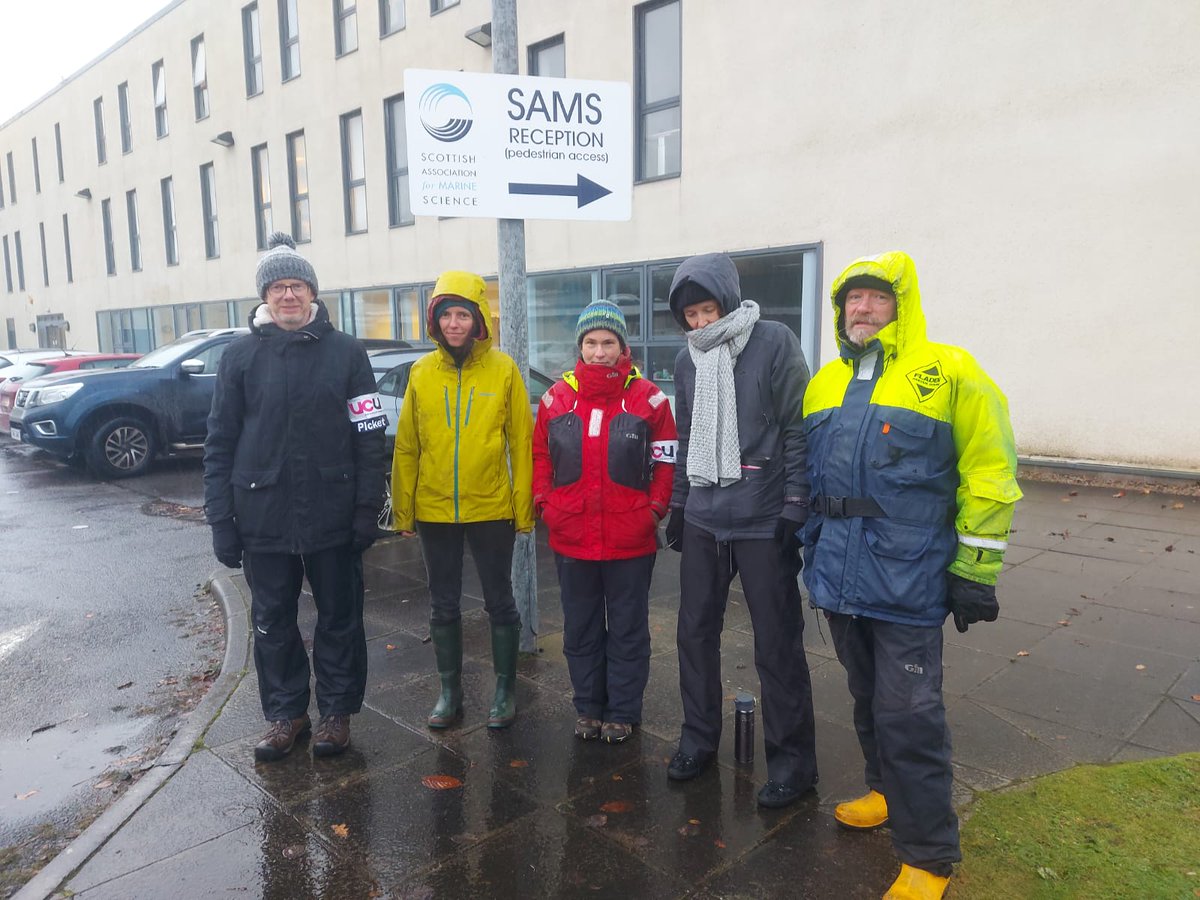 A very cold and wet picket today, but that didn't deter us! #ucuRISING