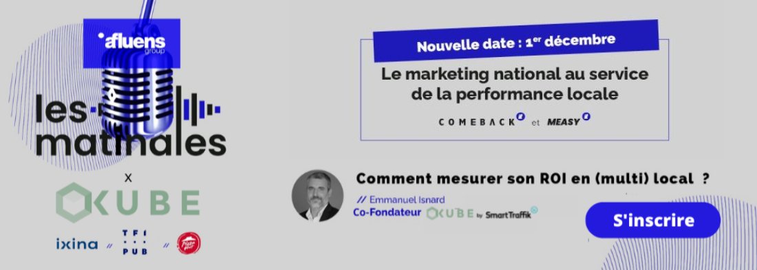 #Event l Il n'est pas trop tard pour vous inscrire à la matinée de conférences organisée par ComeBack &amp; Measy. le 1er décembre 2022, qui aura pour thématique « Le marketing national au service de la performance locale ».
Inscrivez-vous ici : sms.link/096829