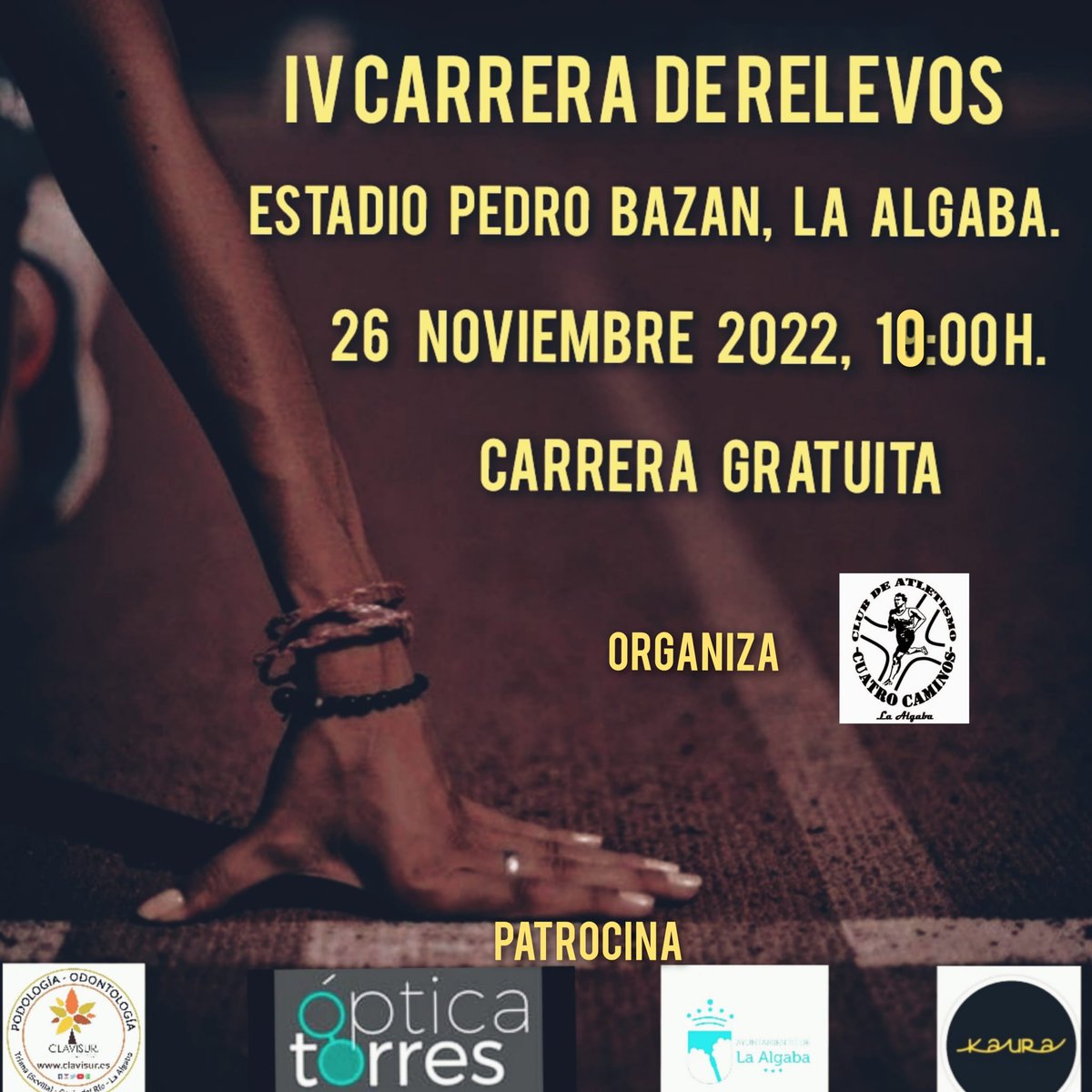Ayto_algaba's tweet photo. 👟Ya está aquí la celebre carrera -lV CARRERA FAMILIAR DE RELEVOS-  mañana 26 de noviembre, sábado, a las 10.00 horas en el estadio Pedro Bazán de #LaAlgaba. 
👁👁Más detalles en @4kminos https://t.co/Xxb68M5EAQ