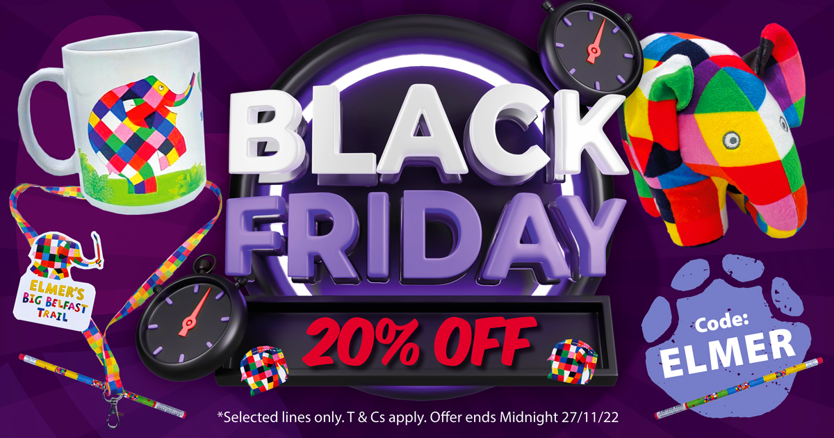 BLACK FRIDAY SALE! 🎉

Avail of 20% off Elmer merchandise!

👉 Shop all your favourite Elmer merchandise here: fal.cn/3tUBK

Use code ELMER at checkout!

Offer ends Sunday 27th November 2022 at Midnight. Selected lines only. T and C's apply!
