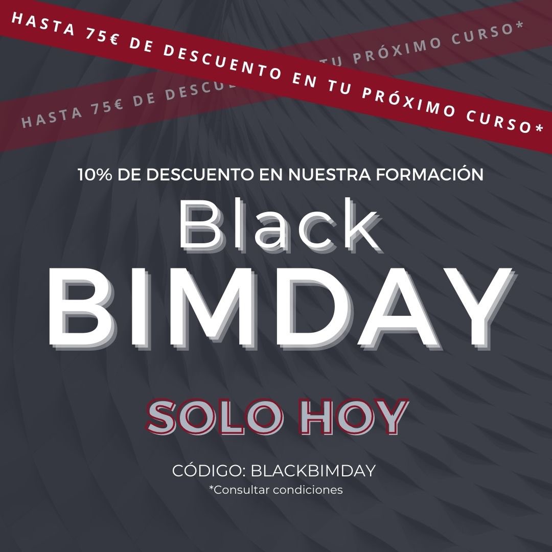¡ÚLTIMAS NOTICIAS! Solo hoy hasta 75€ de descuento en tu próximo curso* utilizando el código BLACKBIMDAY 
¡Aprovecha esta oportunidad!🎉
#formación #cursos #sketchup #lumion #modelado3d #rhiniceros #3dsmax_vray #autodesk #atc #revitmep #inventor #revit #infraworks #revitfamilias