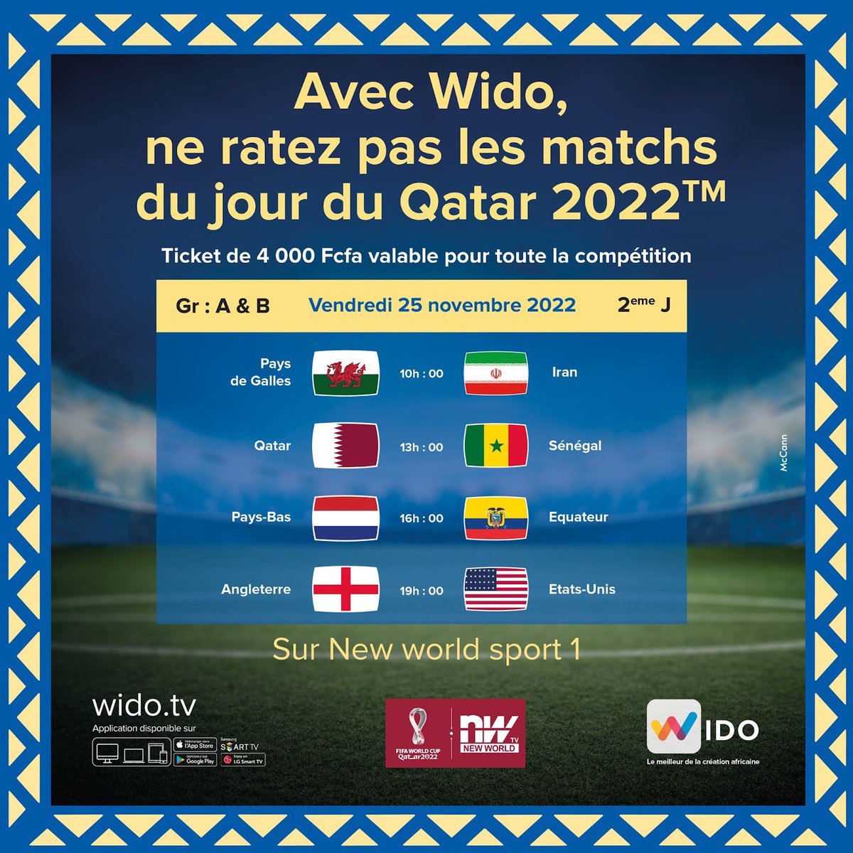 max_it_tv_sn's tweet photo. Nous entamons les deuxièmes matchs des phases de groupe ! 😍
Achète vite ton ticket sur https://t.co/zjRdGjK5UN à 4 000 F CFA afin de suivre les matchs sur la chaîne New World Sport 1.
#MënNaNekk #WidoCDM https://t.co/iKmfSxBOsF