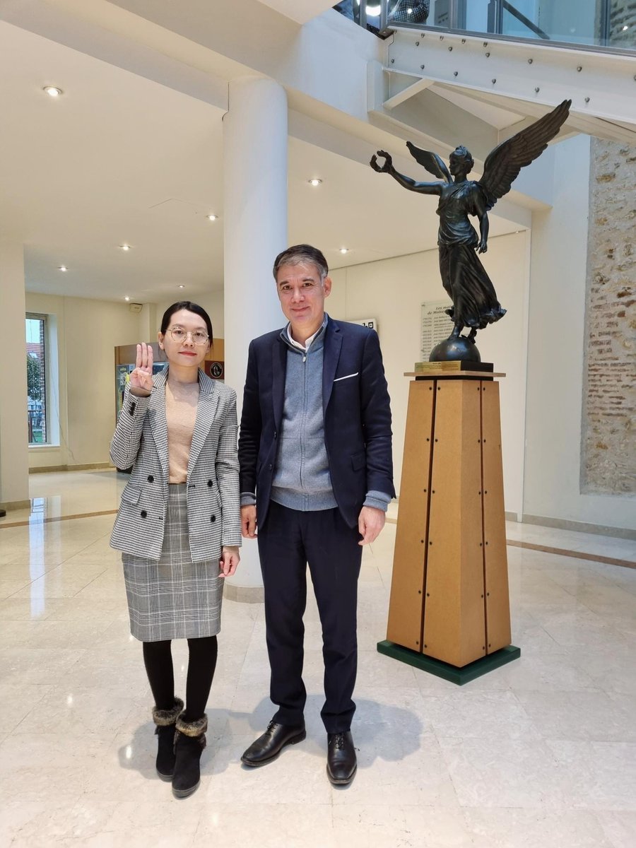 france_nug's tweet photo. Paris, 2 décembre,
Rencontre de Nan Su Mon Aung Représentante du #NUG en France avec Olivier Faure, Premier Secrétaire du Parti Socialiste; l'occasion de faire le point sur la situation au #Myanmar, les attentes de sa population et le projet du NUG. https://t.co/bislYojY1P