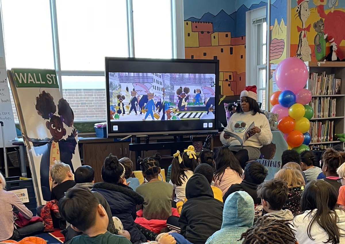 mwmatics's tweet photo. I just loved being a part of the Clark Hive today when local author @Mahogany_Series shared her work with our students @clarkbees https://t.co/4zWLdjS8vo