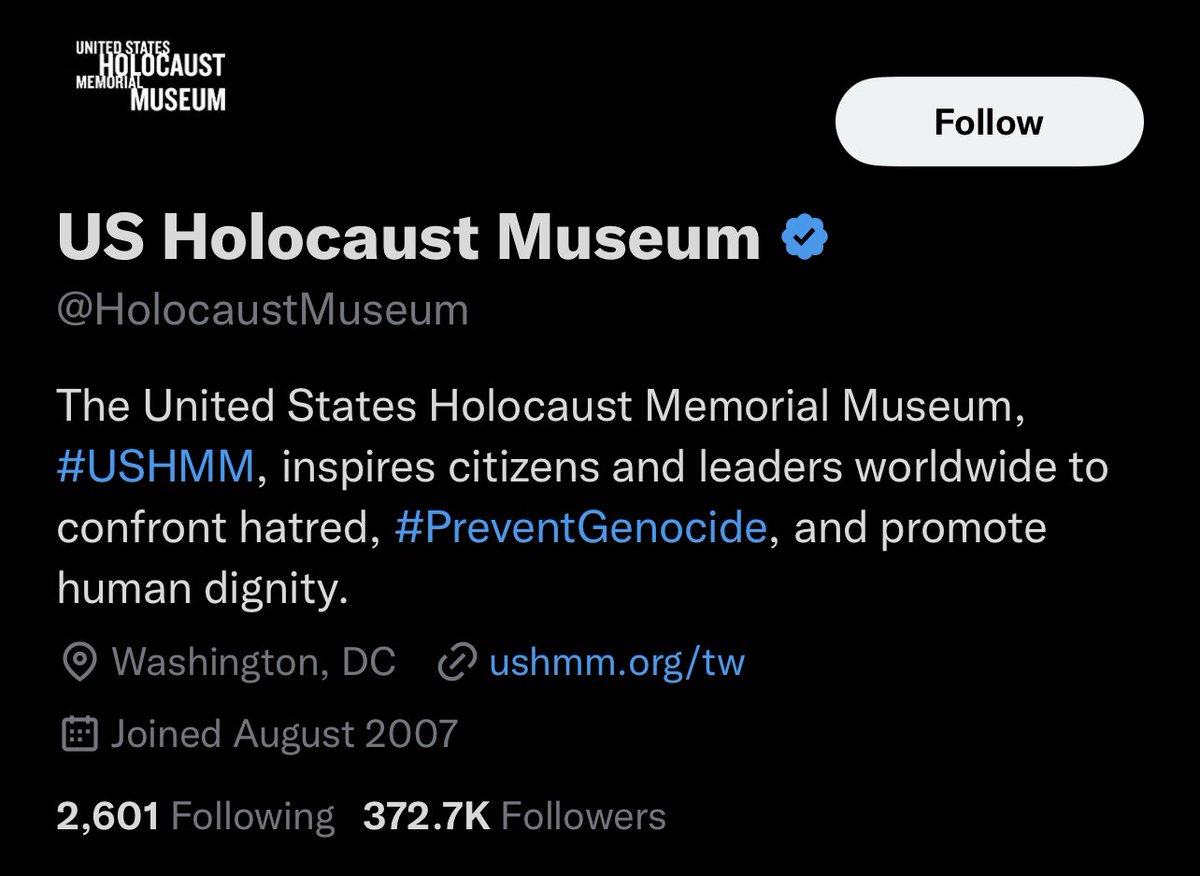 Mueller, She Wrote (@muellershewrote) on Twitter photo Holy shit. I had to re-follow the <a href="/HolocaustMuseum/">US Holocaust Museum</a> this morning, and I just now looked and was removed from their rolls again. I re-followed. Again. Holy shit. I had to re-follow the <a href="/HolocaustMuseum/">US Holocaust Museum</a> this morning, and I just now looked and was removed from their rolls again. I re-followed. Again.