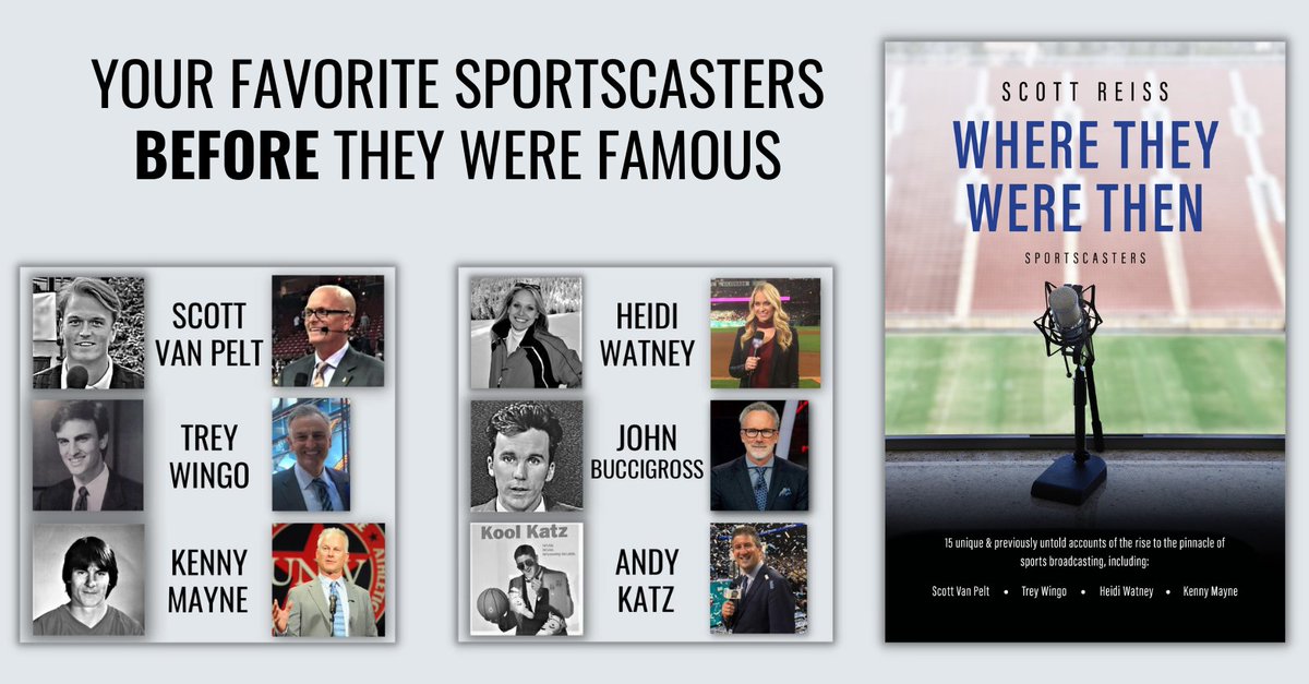 1st TV Markets:

<a href="/HeidiWatney/">Heidi Watney</a> - Fresno, CA
<a href="/ESPNDari/">Dari Nowkhah</a> - Kalispell, MT
<a href="/wingoz/">trey wingo</a> - Binghamton, NY

"Where They Were Then". 15 stories of climbing one of the TV sports career ladder. #1 TV Sports book on <a href="/Amazon/">Amazon</a>.

Paperback:  amzn.to/3OTirod
Audiobook:  amzn.to/3ulqNeY