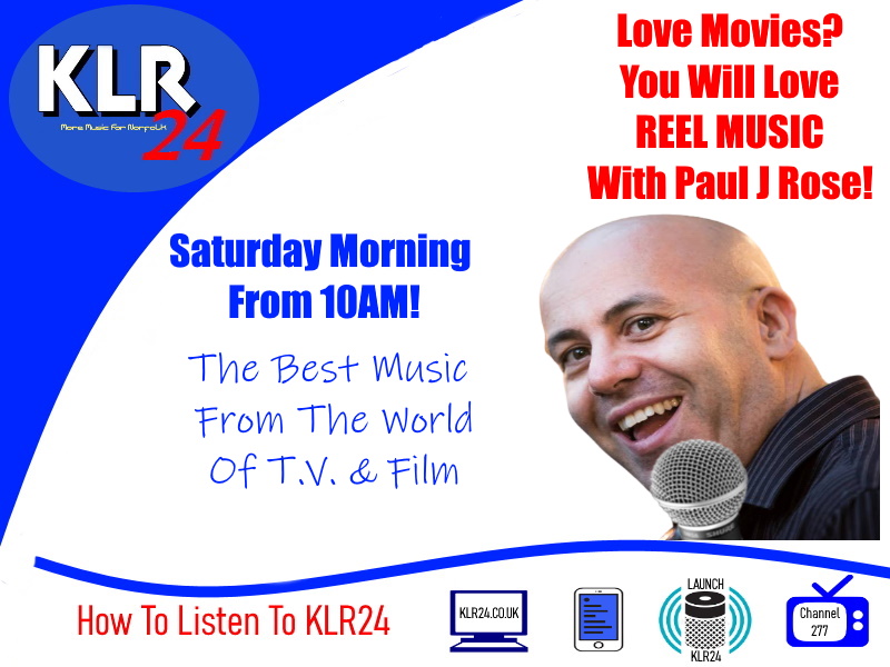 For the best soundtracks from the world of TV And Film, Stay Tuned To Norfolk's KLR24!
Paul J Rose has is REEL MUSIC (see the play on spelling?)
from 10 This Morning. 
#reelmusic #realmusic #movies #soundtrack #local #radio #norfolklife