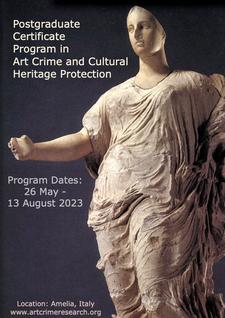 ARCA_artcrime's tweet image. Do you want to gain expertise in the field of art crime and cultural heritage protection in the summer of 2023? With 11 intensive courses taught by leading experts in the field, in one of the most stunning places in Italy? artcrimeresearch.org/postgraduate-c…