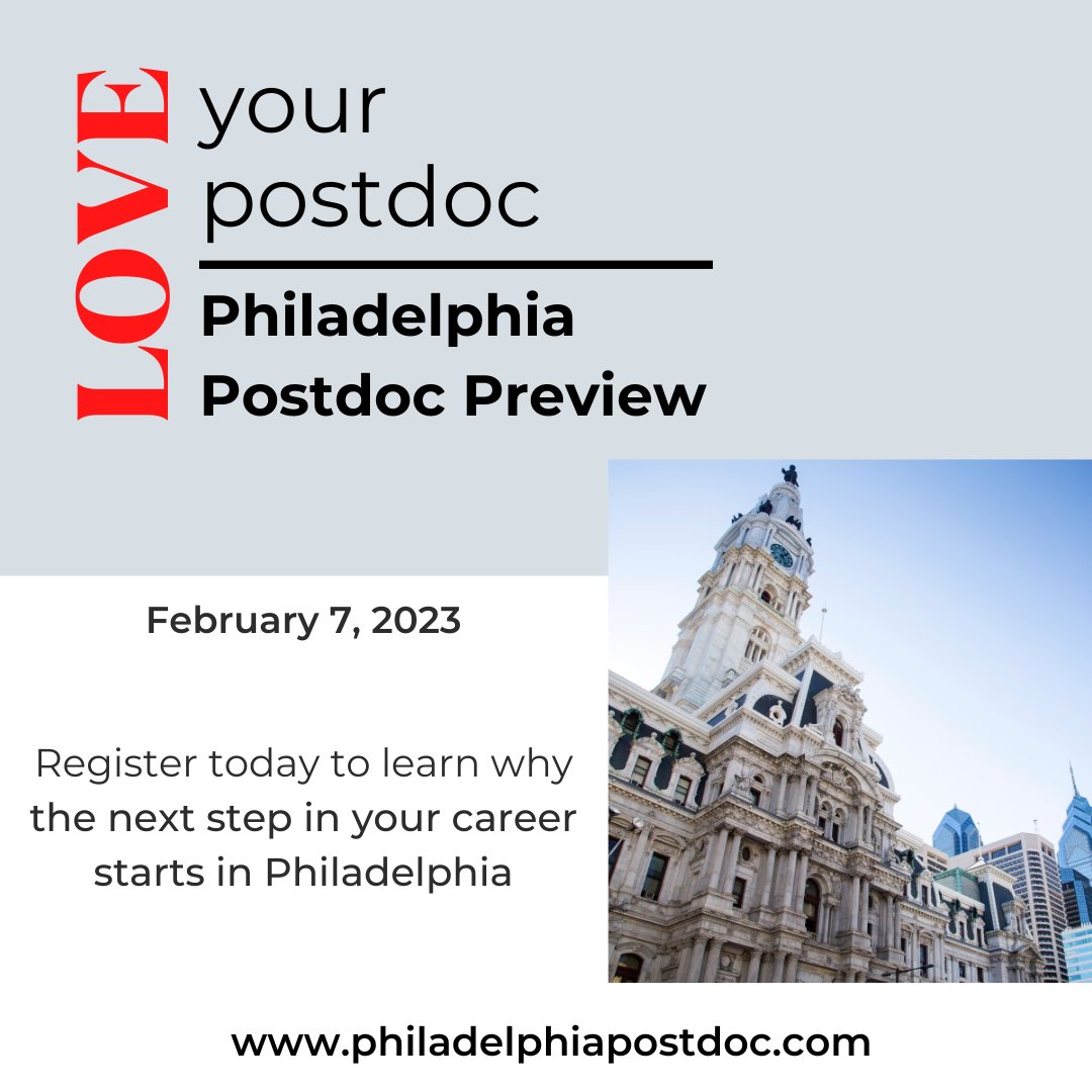 MonellSc's tweet photo. Join @MonellSc Feb 7, 2023 for the Philadelphia Postdoc Preview to raise awareness about postdoc training opportunities at 7 research institutions in our city. See: https://t.co/sEkUTWWAb0 @JeffersonUniv, @PennMedicine, @DrexelUniv, @CHOP_Research, @TheWistar, @FoxChaseCancer. https://t.co/vxwgr7pdWH