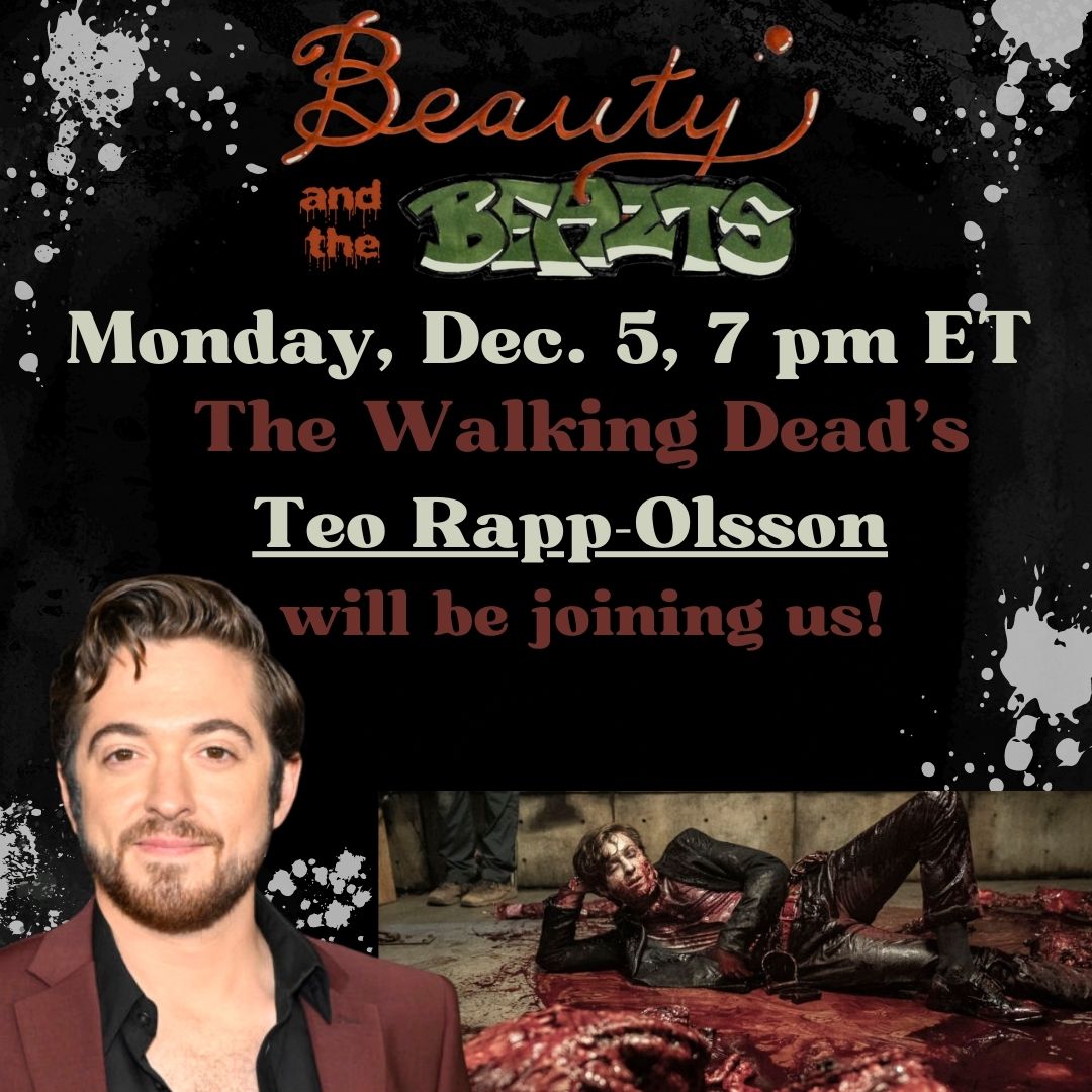 BeautyNBeazts's tweet photo. SAVE THE DATE! Teo Rapp-Olsson, Sebastian on #TWD will be joining us LIVE 12/5/22 @ 7pm ET. 
#TheWalkingDead #WalkingDead #TWDpodcast 
Please RT!! Thank you!! https://t.co/qfchyyNNkM