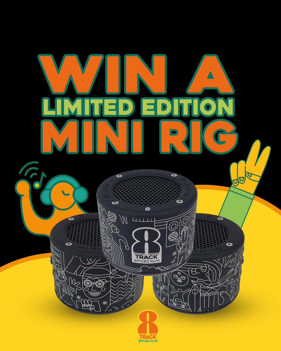 <a href="/8trackrum/">8Track Rum</a> X @minirigs 💚

🎄 COMPETITION TIME 🎄

Another amazing year at 8Track &amp; as a thank you to all of our followers, we've teamed up with @minirigs to giveaway the perfect music &amp; rum-themed prize! 🥳

We're giving away A LIMITED EDITION 8Track etched Mini Rig 3  speaker..