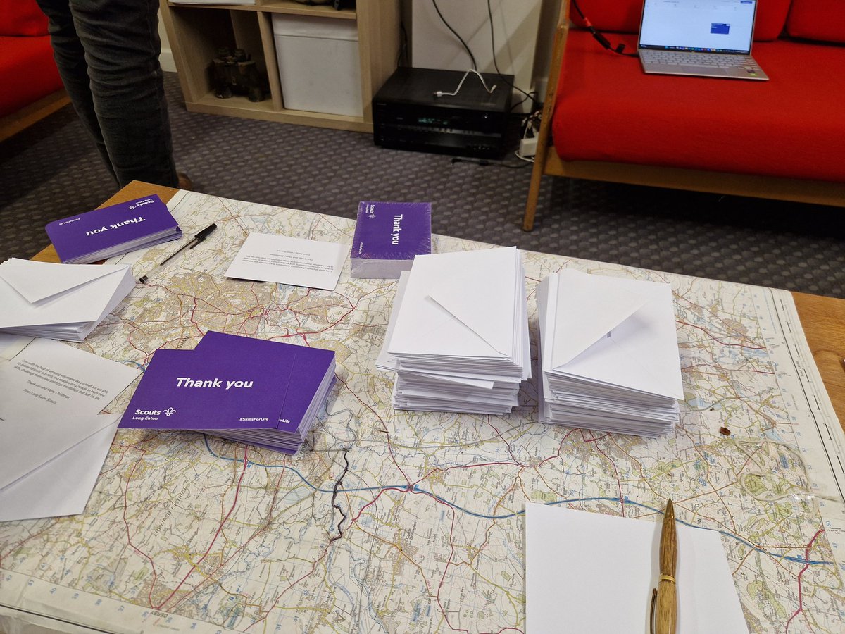 300 thank you cards to write, we're in for a long night!