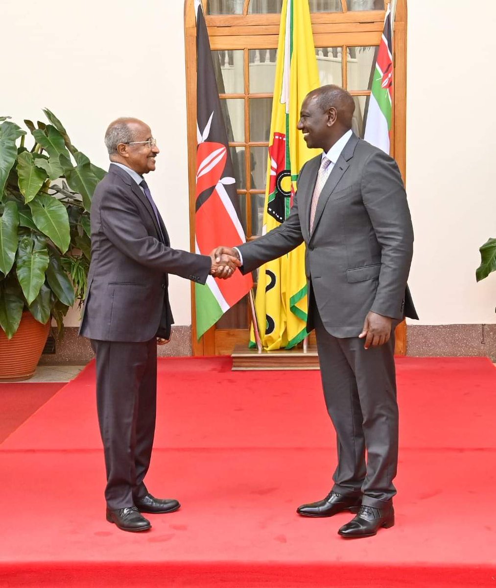 MEKETEN2's tweet photo. Foreign Minister #OsmanSaleh conveyed a message from #PresidentIsaiahAfewerki to #PresidentWilliam Ruto of the #RepublicofKenya today. #President Isaiah’s message focused on #bilateral relations and #regional #partnership.
#EritreaPrevails #HOA🇪🇷
@EriEmbaUNGeneva
@merkeb90634556 https://t.co/eRZpVxmNwg