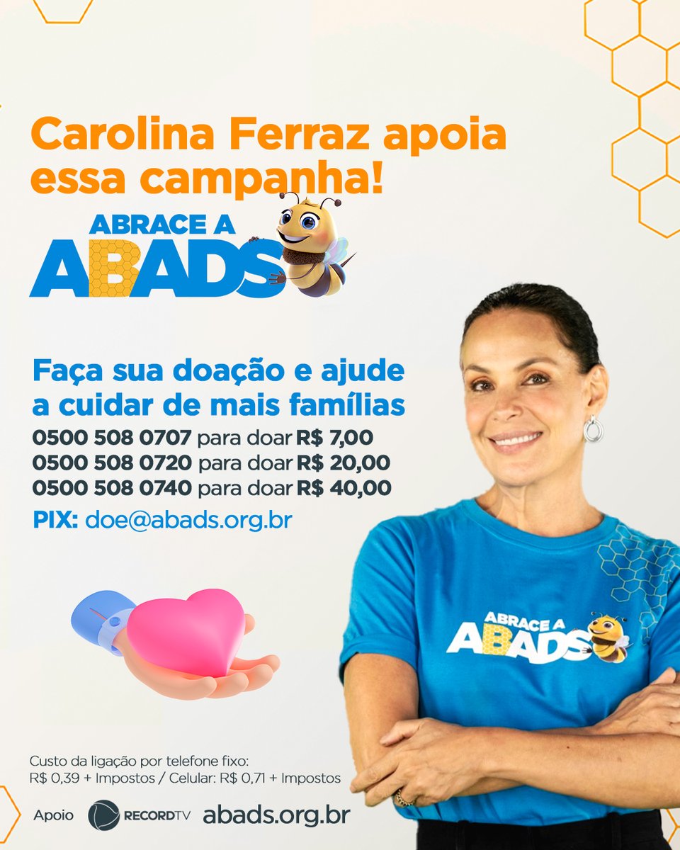siga_record's tweet photo. A ABADS possui uma equipe multidisciplinar dedicada ao desenvolvimento de crianças com autismo e deficiência intelectual. A @missferraz já se comprometeu a ajudar e te convida a fazer o mesmo! Para saber mais, acesse https://t.co/phgeGUDufb #AbraceaABADS https://t.co/VX2doV059d