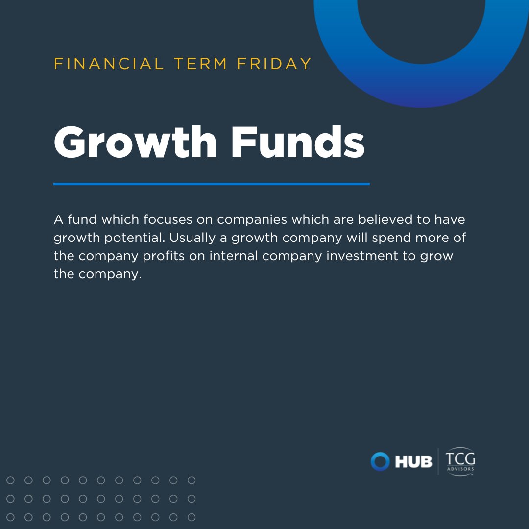 It's financial term Friday! Learn what Growth Funds are in today's term. 
.
.
.
#ReadyForTomorrow #GrowthFunds #finance