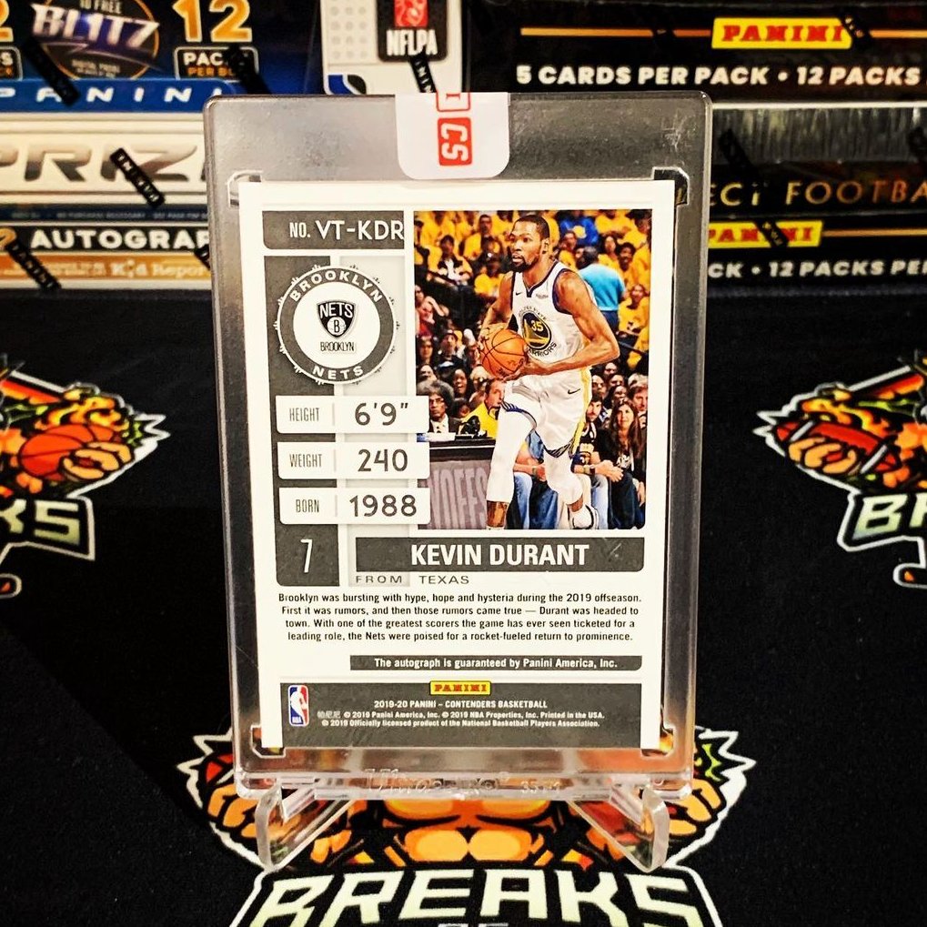 BreaksofGod's tweet photo. Can't go wrong with the Easy Money Sniper himself @KDTrey5 in a break! ✅💸🎯🏀

Super sick 20/25 The Finals Auto from @PaniniAmerica Contenders NBA of the @BrooklynNets Star!

Always HUGE to score someone who does it with ease!

ONLY FIRE with BoG!🔥🔥 

#PulledByBoG #TheHobby https://t.co/ChJp479nAF