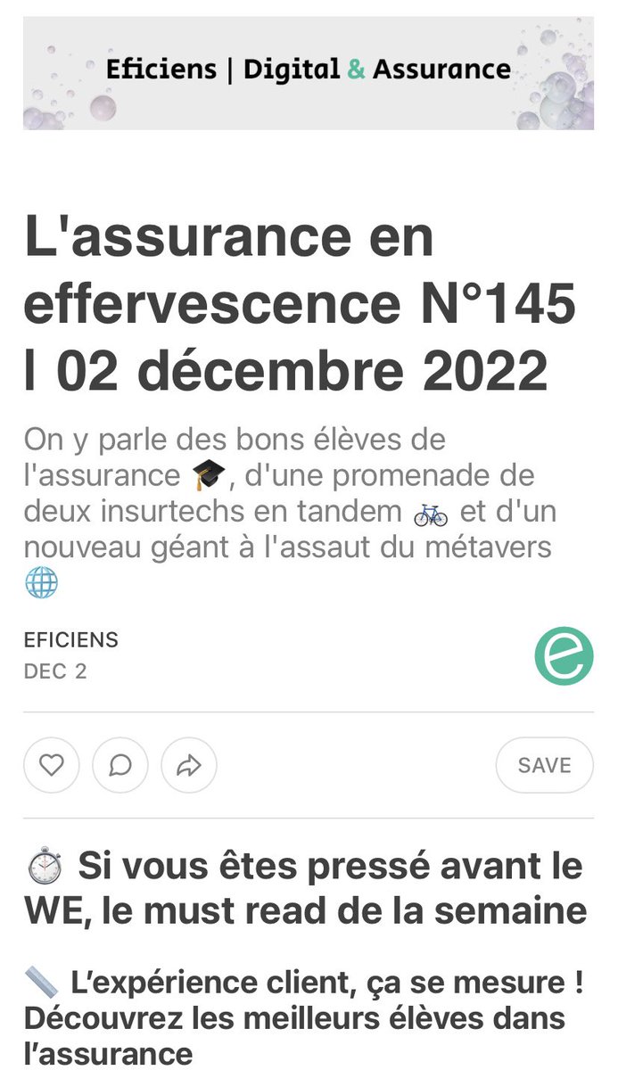 ☑️ La synthèse hebdomadaire de l’#Insurtech :

🔹#Meetch et #ticketlive partenaires pour la billetterie  🎫

🔹@Odopass certifie le kilométrage des véhicules d’occasion 🚙

🔹<a href="/_AdVitam/">AdVitam</a> partenaire de #PrimaSolution en obsèques 
…

🙏<a href="/eficiens/">Digital & Assurance</a> 

bit.ly/3VsJLMu