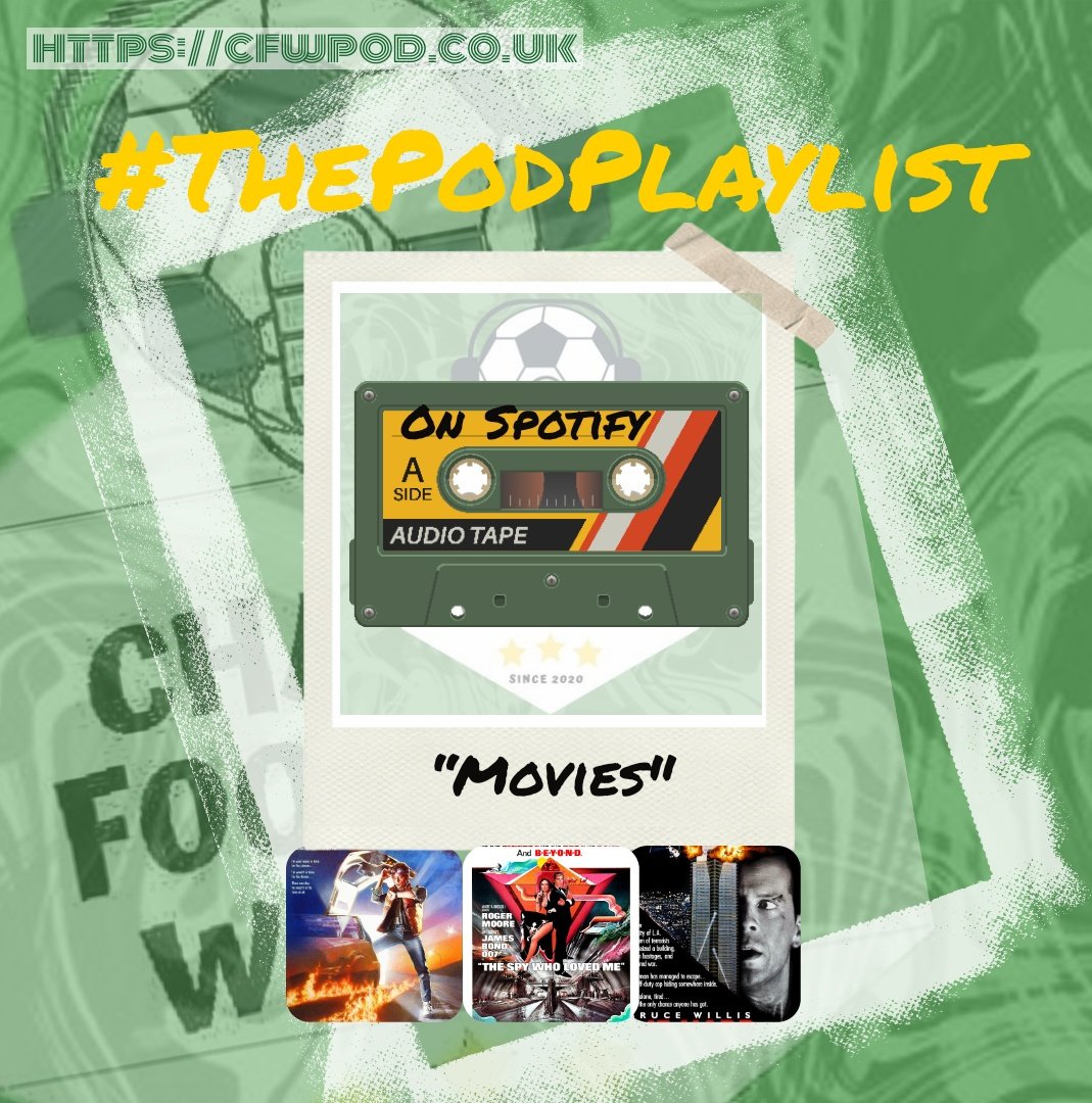 CFWpod's tweet photo. Every episode we make a mix tape aka a Spotify playlist! This weeks theme is a nod to the the amazing James Bond/Die Hard discussion with @DebStevo90
The theme is simply "movies". Songs from movies π¬ π π₯
Simple as that!
Be as creative and obtuse as you wish!
ππ» https://t.co/miaYy9jjBF