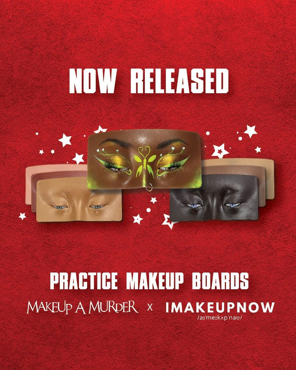 makeupamurder's tweet photo. NOW RELEASEDβοΈMakeup A Murder X IMAKEUPNOW collaboration of the 3D Practice Makeup Boardsβ€οΈIM FREAKING OUT!!!! We're shipping them first thing Monday morning so they arrive before the Holidays!
https://t.co/s3mZGGS8xR
#makeupamurder #imakeupnow #makeupboard https://t.co/xYoJniXqgW