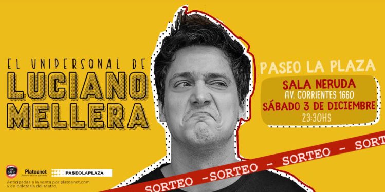 quierostandup's tweet photo. ⚡️Mañana pasan un montón de cosas y una de ellas es el último unipersonal del año de @luchomellera. 

🔥Por eso, vamos con un sorteo de entradas. 

📌Participá: 

🔸RT.
🔸Arrobá amigos.
🔸Seguí nuestra cuenta.

¡Nos vemos ahí! https://t.co/1rl9wIlgsI