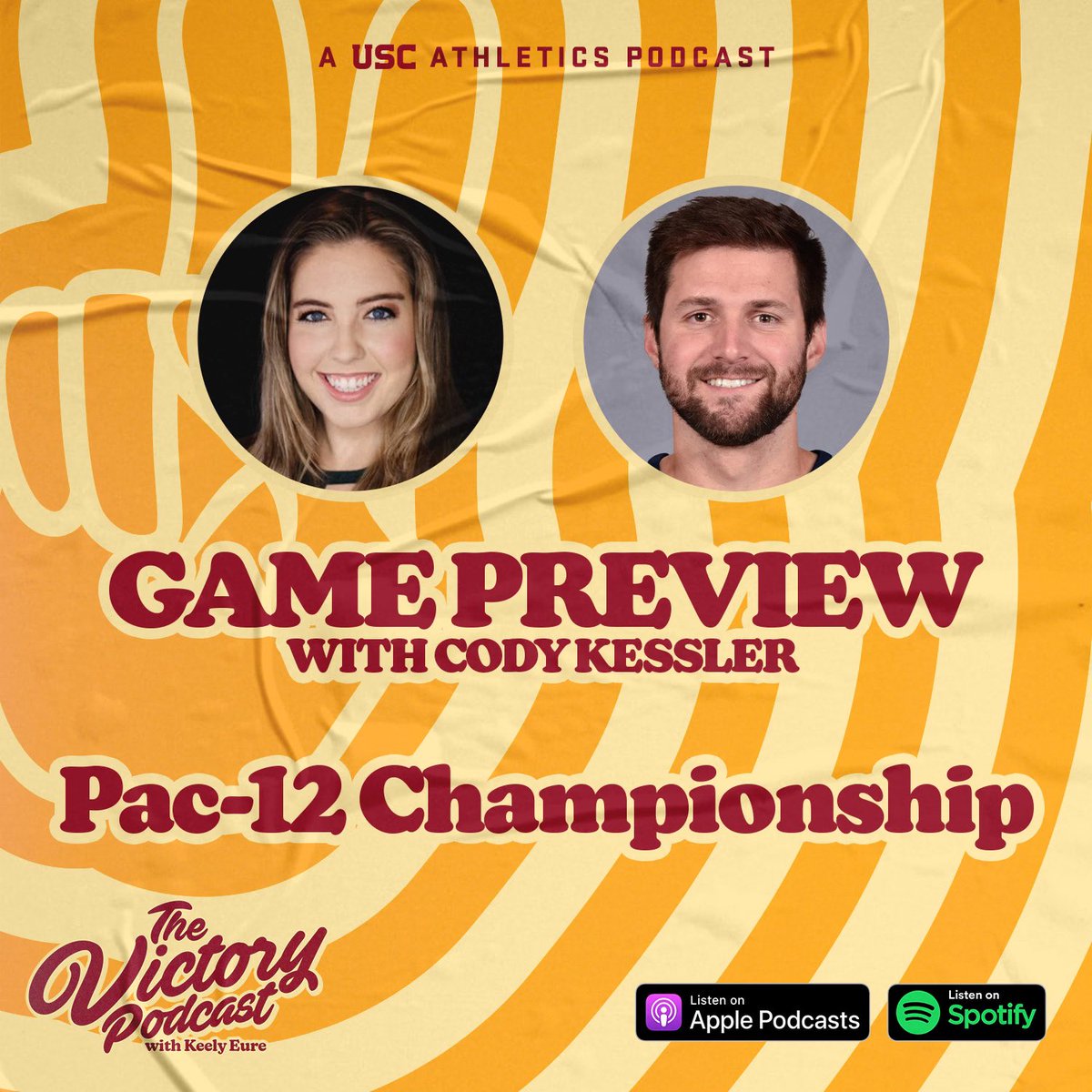 CodyKessler6's tweet photo. IT’S GAMEDAY!!!! We preview USC’s rematch against Utah for the PAC 12 Championship today including:

- CFP scenarios
- Stopping Rising and Kincaid 
- Overview of Lincoln Riley’s first year (so far)
- Your questions answered 

And more! Link in bio. Fight On!✌️ https://t.co/d18UbkkZYz