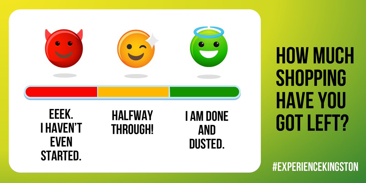 Only three shopping weekends before the big day!!! 
What emoji best describes you? 😈😉😇

#christmasshopping #shopping #kingston