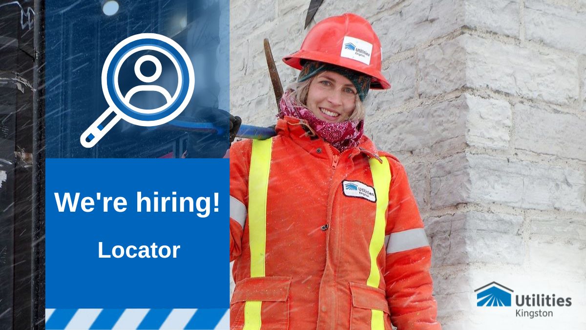UtilitiesKngstn's tweet photo. We’re hiring a Locator! This position will locate the underground infrastructure for water, wastewater, natural gas, electricity and telecommunications services within Utilities Kingston’s service areas. Closes December 7. Learn more: https://t.co/6EMgX8vVil https://t.co/kc40mu2H3U