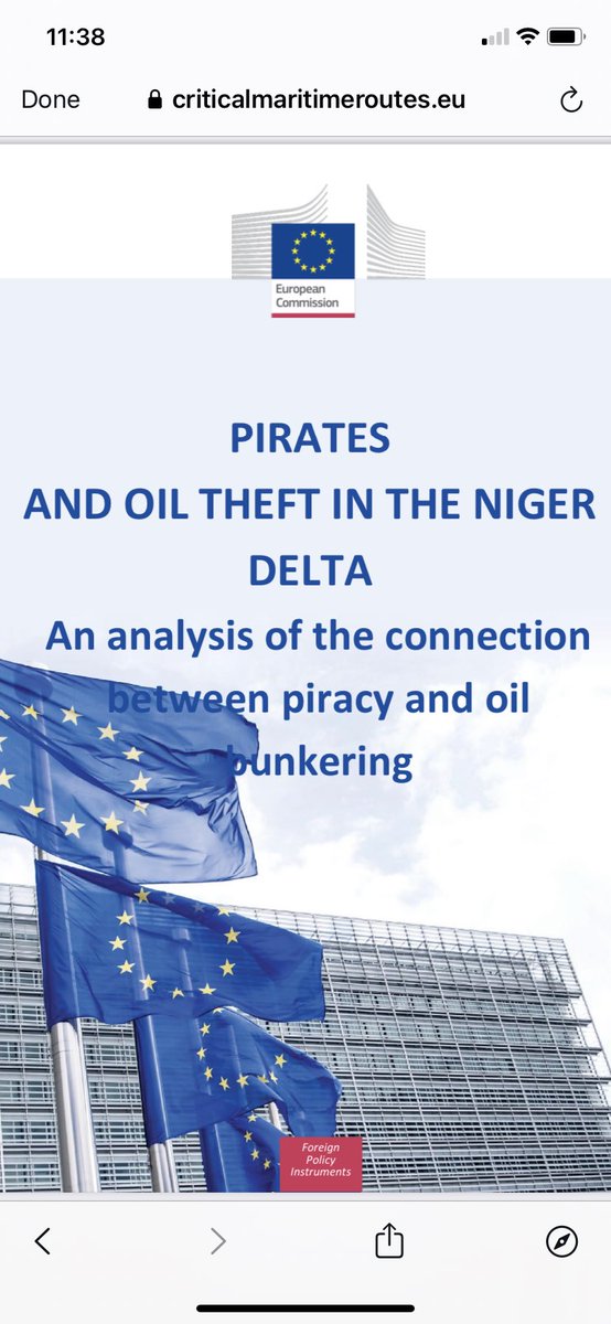 Links between piracy and oil bunkering in the Gulf of Guinea 🏴‍☠️🛢️

Go read our new report on the link below 👇 

criticalmaritimeroutes.eu/2021/12/07/pir…