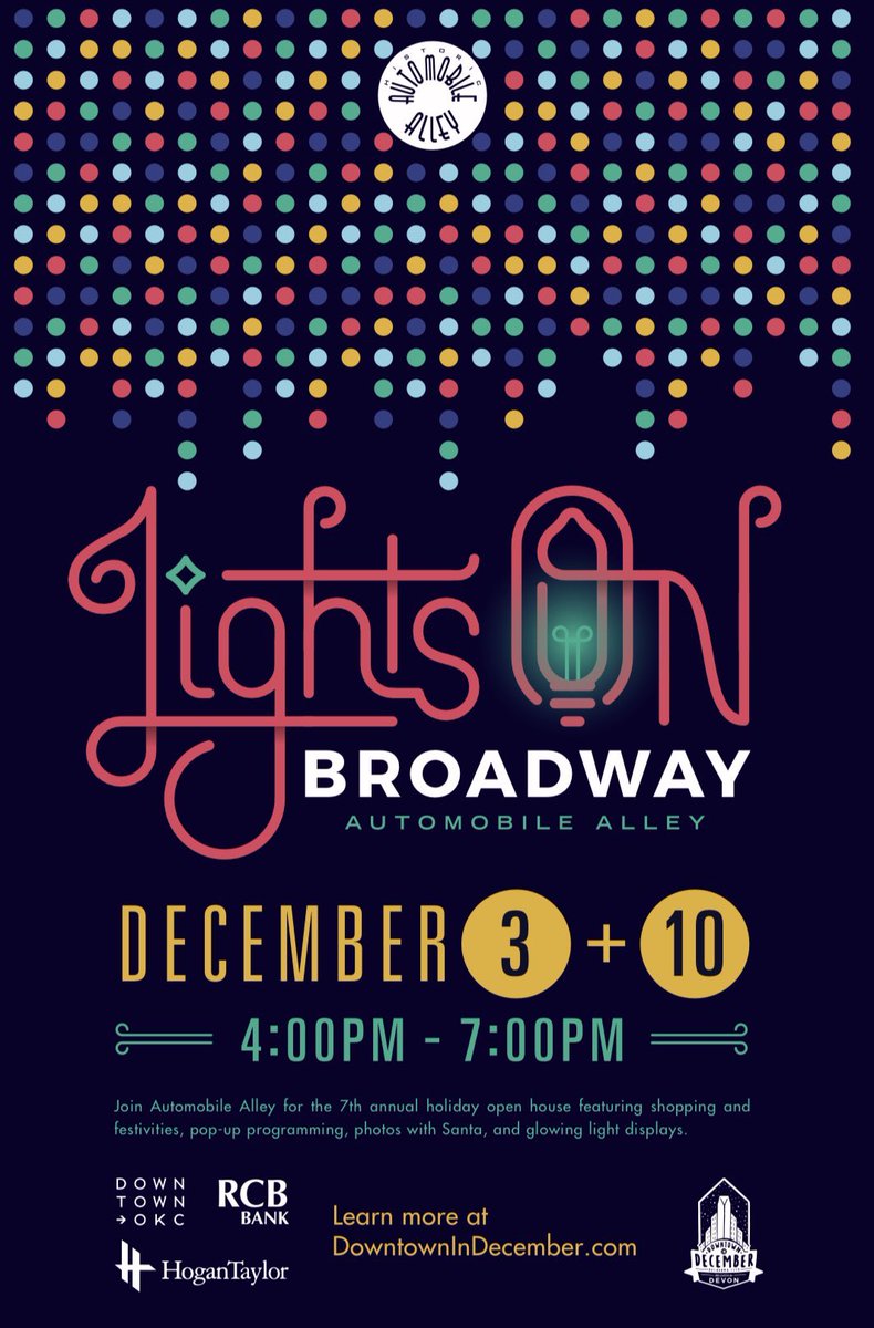 Join us Saturday for Lights on Broadway! <a href="/AutoAlleyOKC/">Automobile Alley</a>
