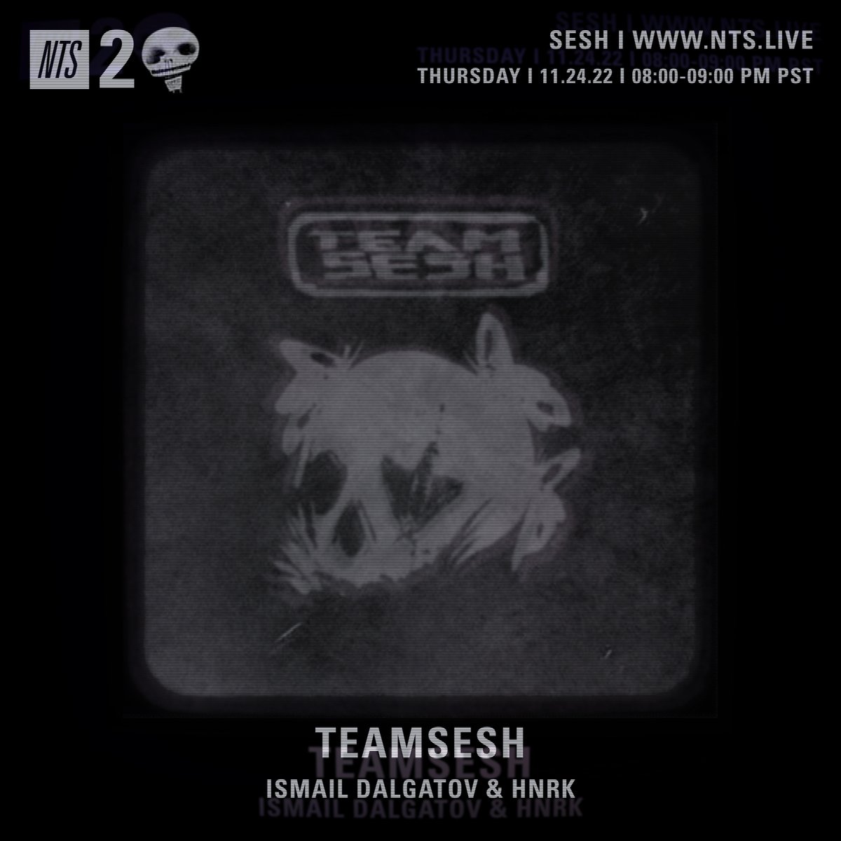 The 51st @SeshCompound <a href="/NTSlive/">NTS Radio</a> radio show (11/24/22) is now archived on Soundcloud and the NTS website - mixes by 

<a href="/teamseshisma/">t@sesh.team</a> 
<a href="/hnrk_/">ً</a> 
 
Art by <a href="/shittai1/">0013</a> 

Soundcloud: soundcloud.com/user-802599210…

NTS Archive: nts.live/shows/team-ses…