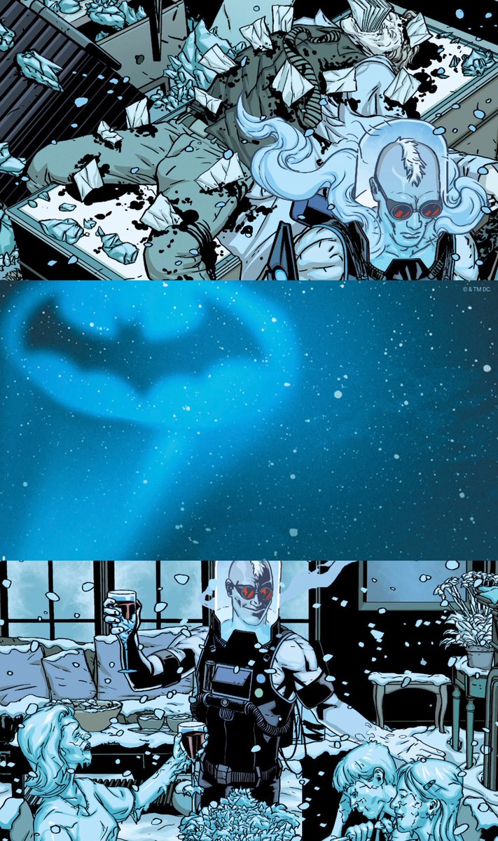 Batman's tweet image. Silent nights in Gotham City aren't always what they seem.