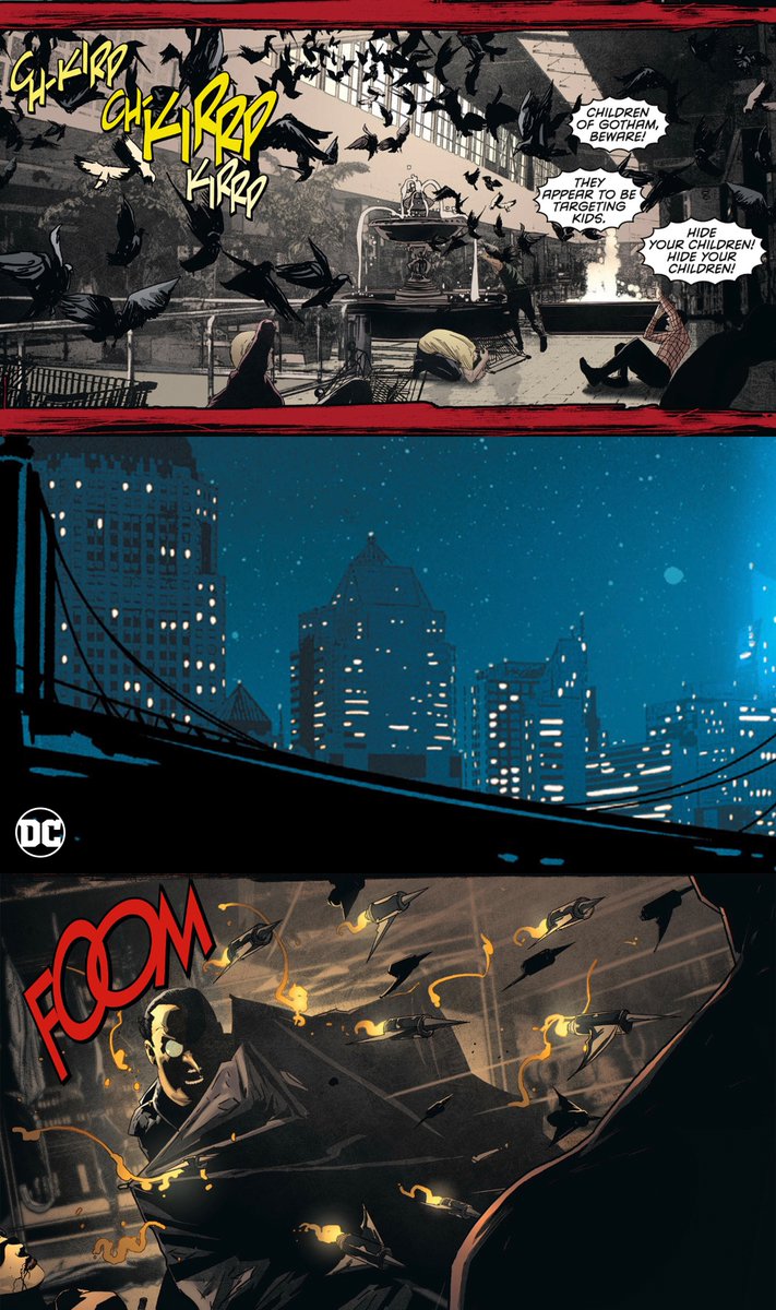 Batman's tweet image. Silent nights in Gotham City aren't always what they seem.