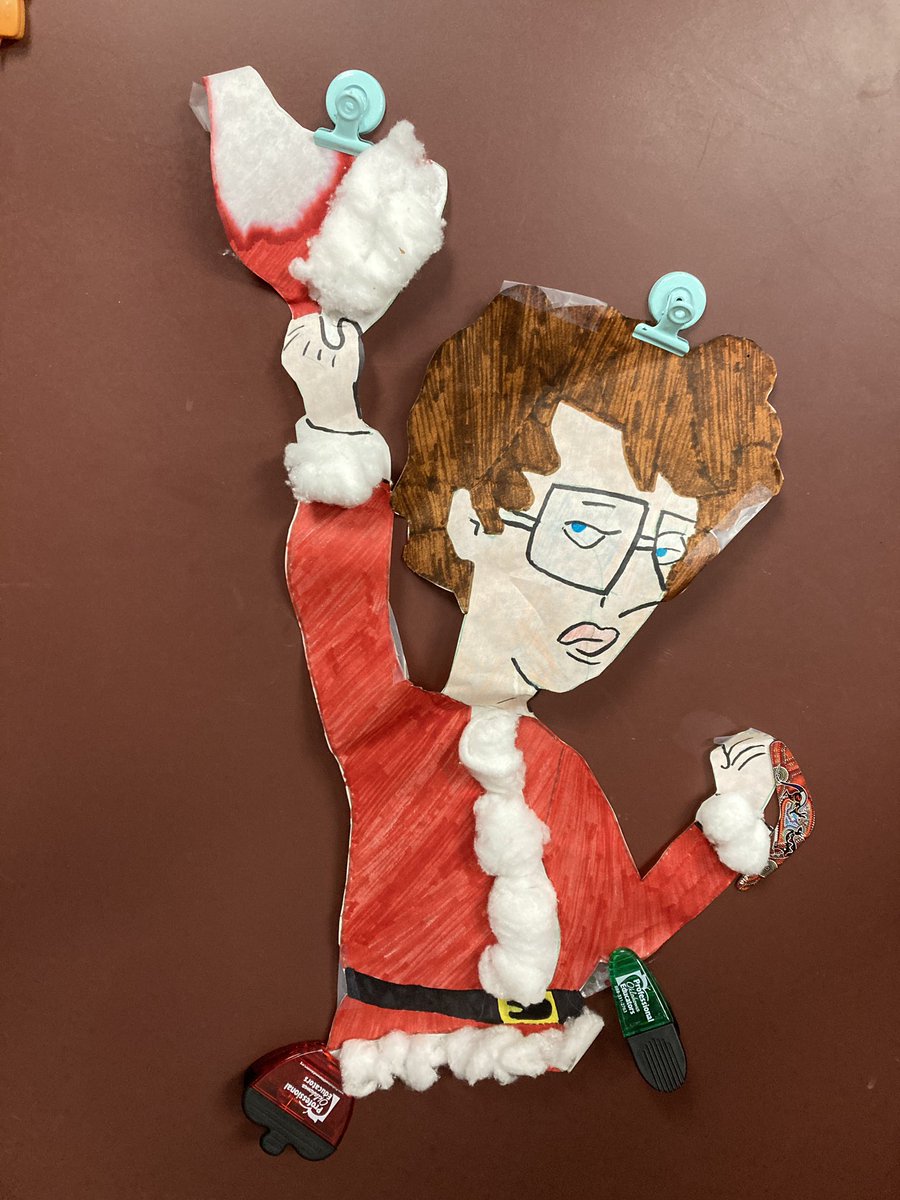 Christmas Napoleon turns 8 this year! He was made for a door decorating contest by my 2014 sophomore advisory class and was too awesome to throw away, so I hang him back up every Christmas!