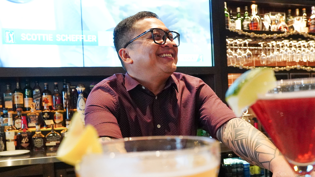 Today is National Bartender Day.

This is Bernardo, one of our bartenders. He's arguably the most 'famous' person on the Q team, and if you really want to make his day, ask him to make you a Sazerac. It's one of his favourite cocktails to craft.