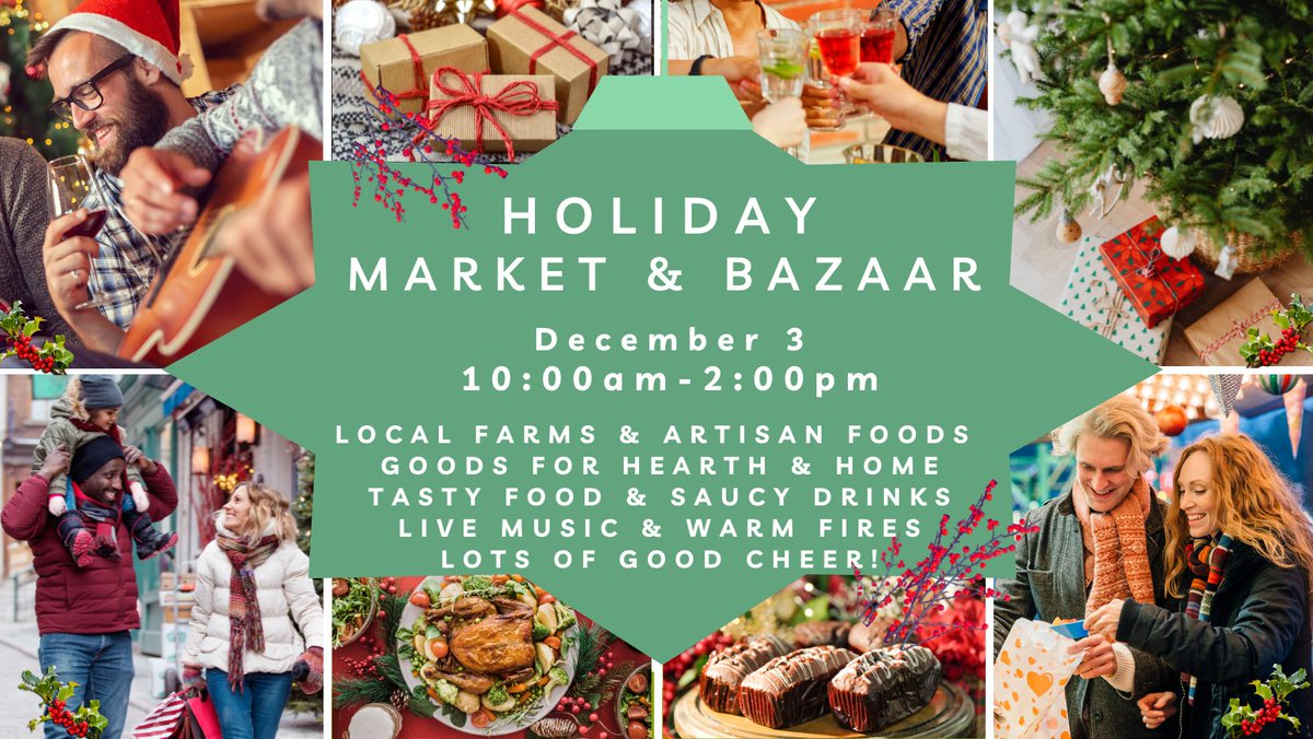 It's our 9th Annual Holiday Market &amp; Bazaar! Dec 3 10am-2pm. Farm, Food &amp; Crafts. Toasty Fires, Tasty Food &amp; Hot Drinks.  And Good Friends! 6655 Delmar Blvd