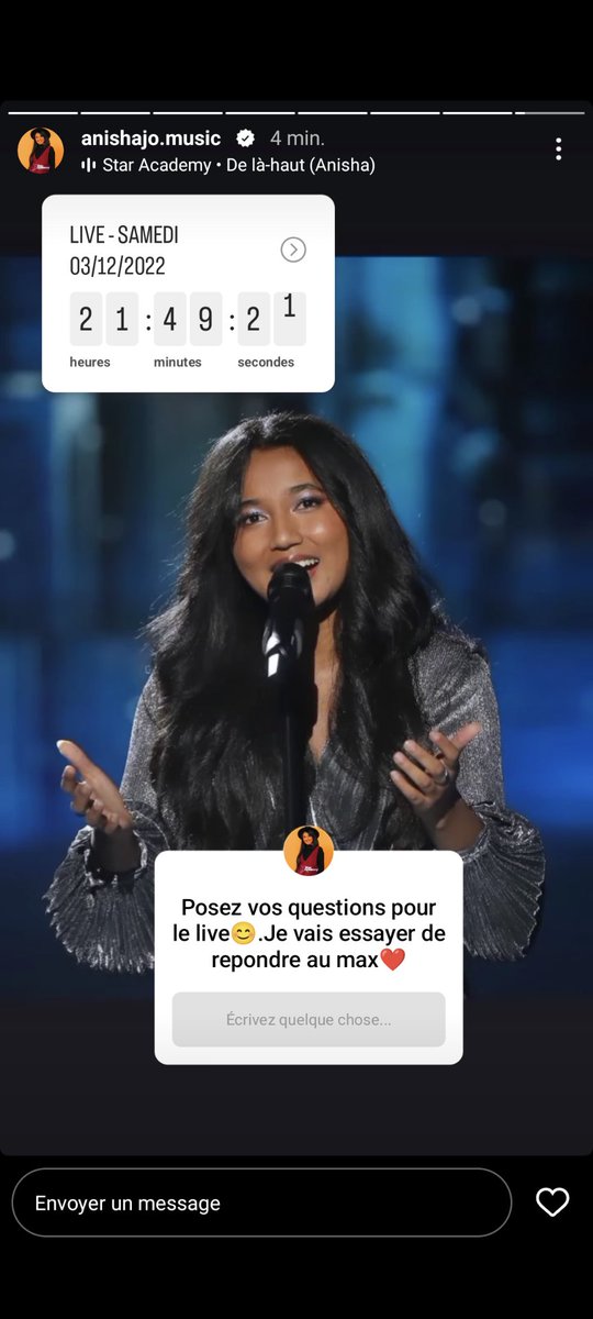 staracreact's tweet photo. Live insta prévu pour Anisha ce samedi 19h. #Staracademy https://t.co/qk0ZKUirxq