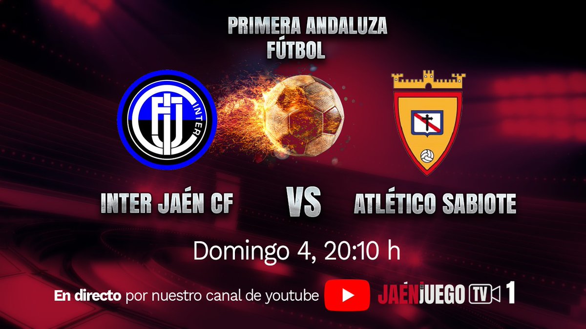 JaenenJuego's tweet photo. 🚨RETRANSMISIÓN ‼️

⚽Pensabas que no iba a haber fútbol esta semana ❓ 

▶️Este domingo, en directo, desde las 20:05 horas: @InterJaen - @AtcoSabiote . Los interistas, segundos en la tabla, reciben al colista. ¡No te lo pierdas!

En directo, aquí: https://t.co/cCF9VkXUpT https://t.co/Ky1Mckpd6x