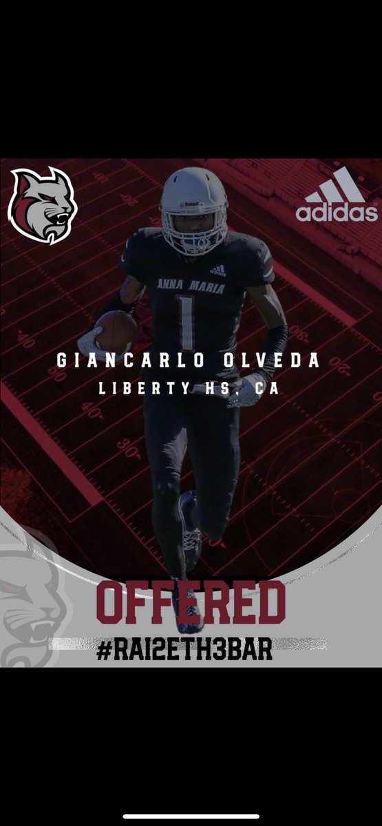I would like to thank <a href="/Coach_Thayer/">Nicholas Thayer</a> and the coaching staff at <a href="/AMCAT_Football/">AMCAT Football</a> for providing me with an offer to Anna Maria College. 

<a href="/westcoastpreps_/">West Coast Preps</a> <a href="/CoachTTMP/">5 ⭐ Coach T Dubb TMP 🏁 🐐</a> <a href="/lhslionsfb/">LibertyLionsFootball</a>