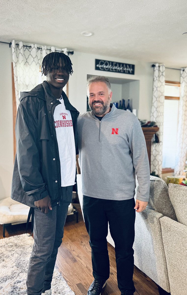 ChiColeman23's tweet photo. Great visit from @CoachMattRhule !! @HuskerFBNation https://t.co/eJlVI7cYxc