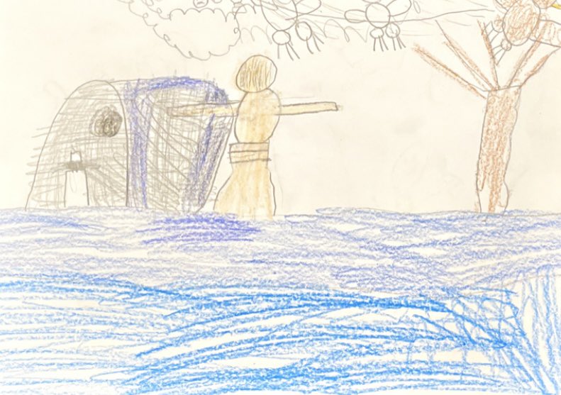 SraArciniegas's tweet photo. Fascinada con el talento e imaginación de mis estudiantes.  Después de escuchar una leyenda de los “Iroquois” crearon estos maravillosos dibujos. /First graders listen to an Iroquois legend and show learning through illustrations. @EscuelaKeyAPS @MPerdomo_KeyES @DLI_Bermudez https://t.co/7dYwI9yteT