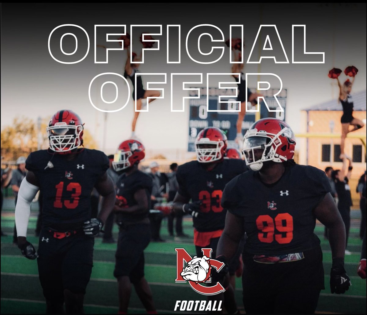 Very thankful for the official offer! <a href="/coachryantaylor/">Ryan Taylor</a> <a href="/NCDAWGPOUND/">Navarro Football</a> <a href="/Recruit_Denison/">Denison HS Yellow Jackets Football Recruiting</a> <a href="/DenisonFB/">DenisonYellowJackets</a> #together
