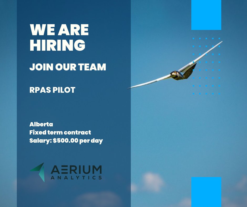 We are looking for an #RPAS Pilot to join our team! 📣 📣 📣

You will be responsible for completing ground and flight operations and more! 

Click here to apply: ca.indeed.com/job/contract-r…

#RPAS #HIRING #Drones