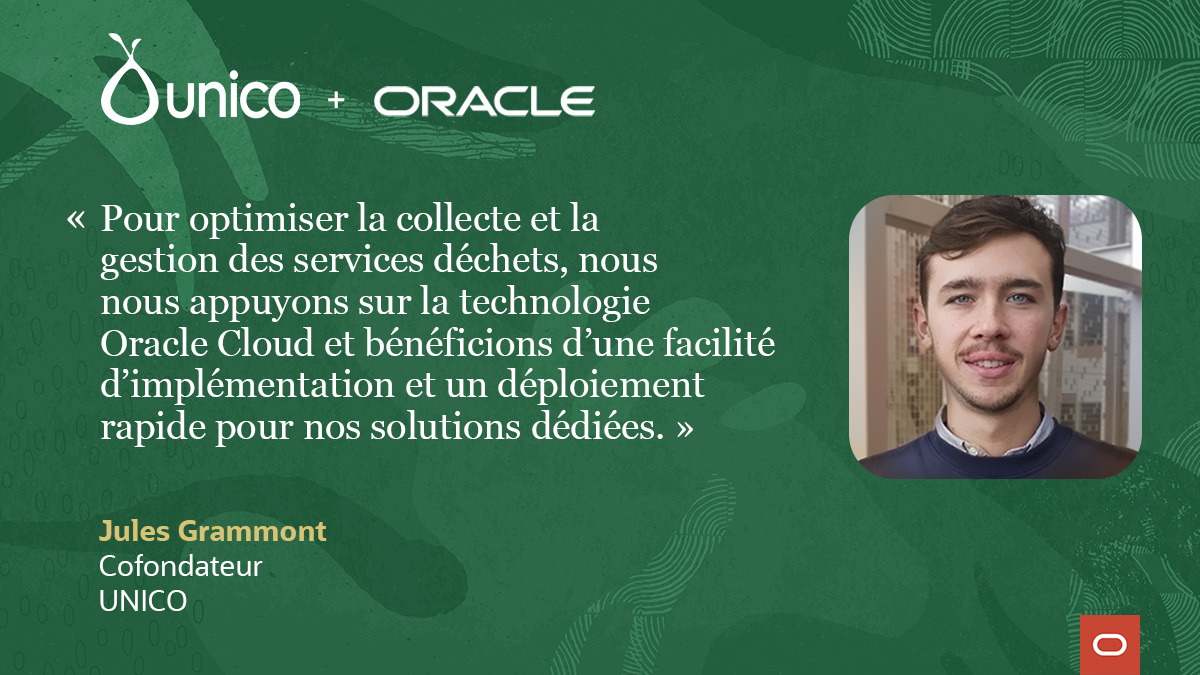 Oracle_France's tweet photo. 🤔 Comment faciliter la logistique de la collecte des déchets tout en optimisant les opérations sur le terrain ? Découvrez @UnicoStartUp :

✅ Une solution clé en main
🚀 La gestion optimisée des services
💪Une équipe engagée

 #startup #SaaS #Cloud https://t.co/bjeJmNhabD