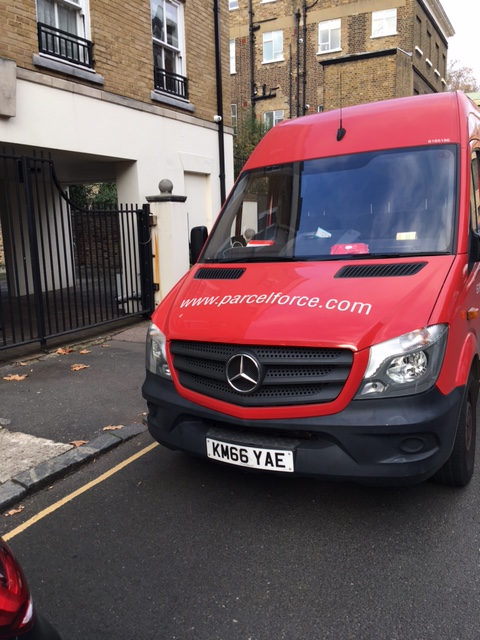 euanuu's tweet photo. @parcelforce need to speak to your driver for parking outside gates to carpark preventing entry/exit. OK its Friday prayers but that is no excuse. https://t.co/QXXzzavq8Q