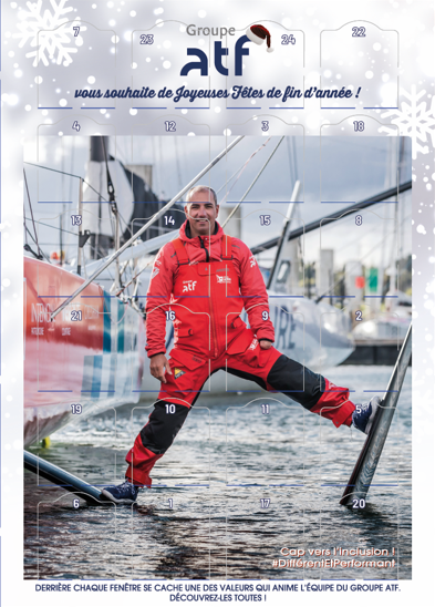 sylvaincouthier's tweet photo. Traditionnel calendrier de l'avent de @Groupe_ATF
Le bonhomme est rouge mais pas de barbe blanche et il ne descendra pas dans la cheminée😁🎅
FIERS que nos valeurs soient partagées & relayées par
@sailingdamien
#differentetperformant
#handicap
#RSE
#imocaglobeseries
#GoDamien https://t.co/isj4D6WJu3
