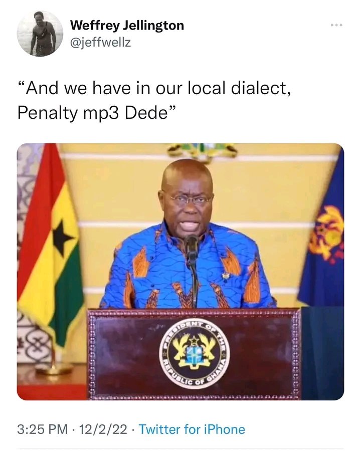 Dede Ayew will be the scapegoat this time around...
Asamoah Gyan can rest now 
🤣🤣

Penalty mp3 DEDE 
#FIFAWorldCup2022
