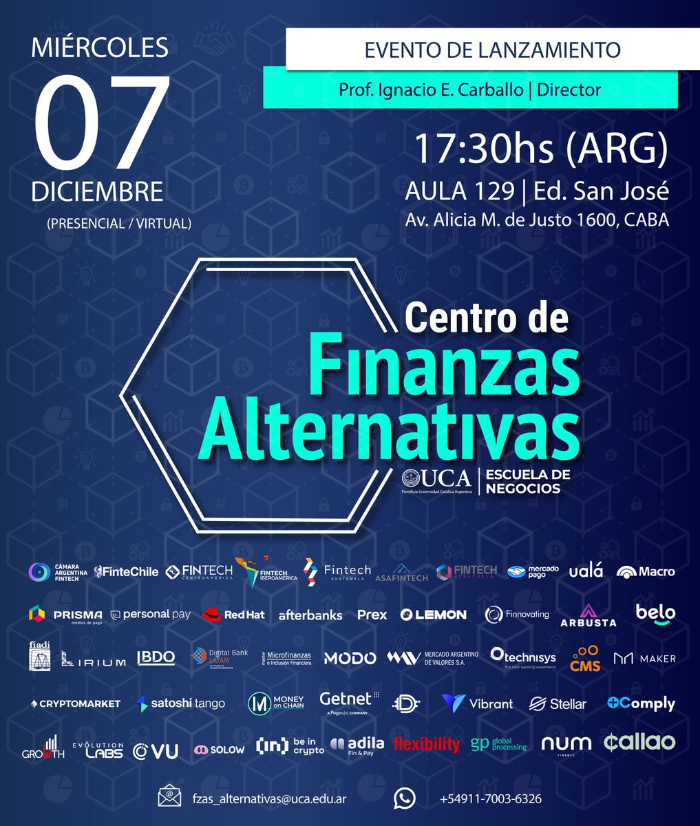 IECarballo's tweet photo. .#ATENCION: ¡Se viene el nuevo CENTRO DE FINANZAS ALTERNATIVAS en la Universidad Católica!

El anuncio se dará formalmente la semana próxima en un evento híbrido.

No puedo más que compartir la alegría ENORME y transmitirles porqué es TAN RELEVANTE este anuncio.

Va hilo🧵! https://t.co/DNi3tj024P
