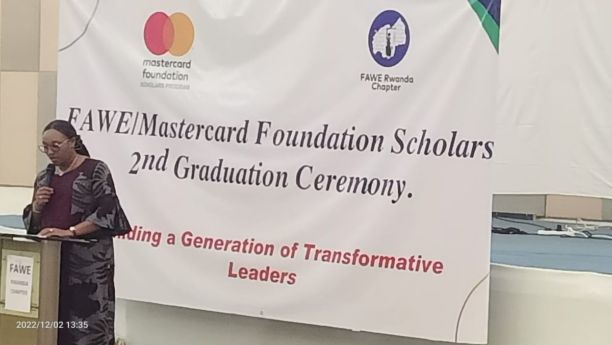FAWEAfrica's tweet photo. We were privileged to have Hon. Dr. Valentine Uwamariya Minister of Education Rwanda ๐ท๐ผ at the 2nd graduation ceremony for the FAWE/@FAWERwanda /@MastercardFdn Scholars. A special day indeed.
#BuildingaGenerationofTransformativeLeaders
#16millionplus4girls https://t.co/4geWqassR1