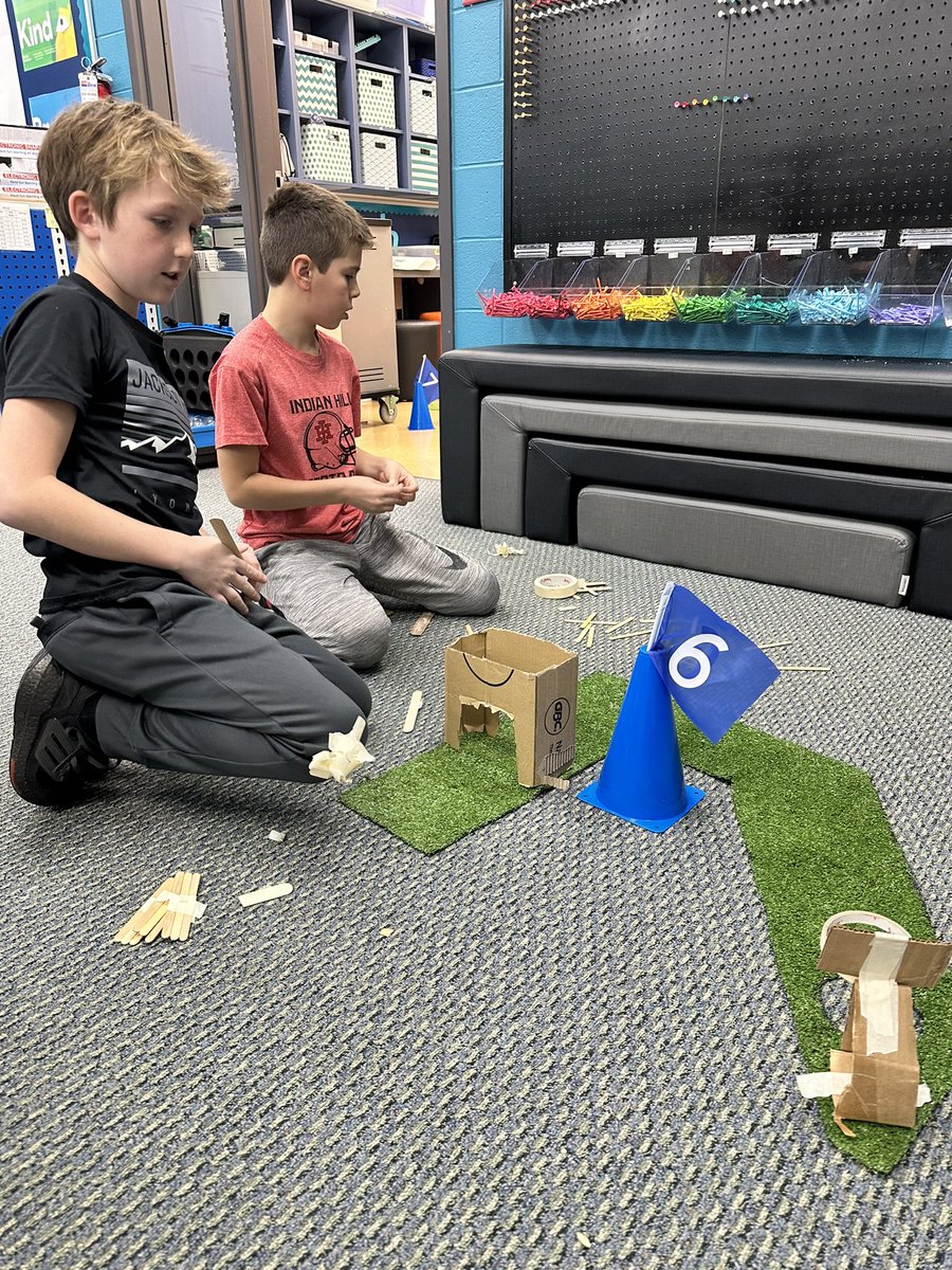 JackieOBrien1's tweet photo. 5th grade students @IHElementary are using design thinking to plan, create, and design obstacles for the IHES miniature golf course. They launched their ideas today and played the course. #IHPromise #IHESiLab #IHES_STEM https://t.co/BZcdHAV0pN